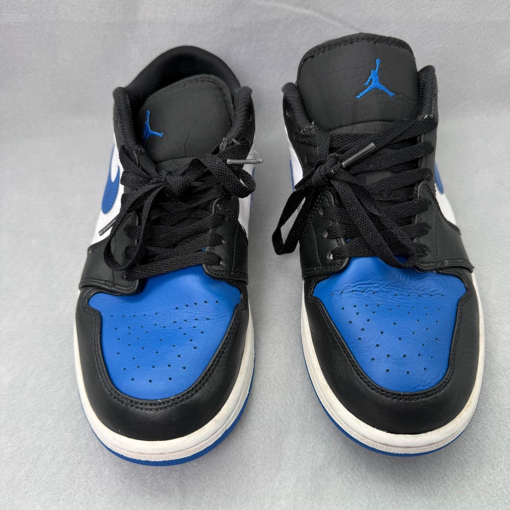 Nike Air Jordan 1 Low Royal Toe Black White Blue Sneakers 553558-140 Mens 11